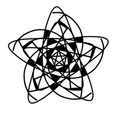 Pentagon Mandala minimalist geometric line design no.4 detailed pentagon mandala for adults and intermediate artists.