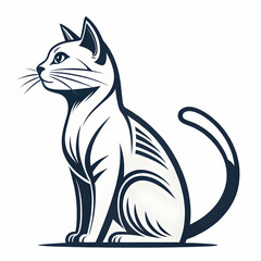 Lazy Cat illustration background isolated white 