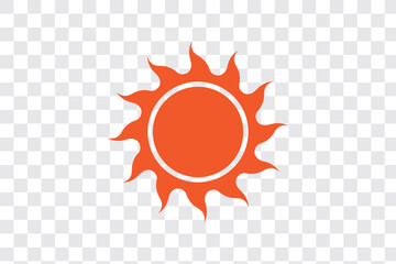 Stylized sun icon in minimalistic black and white design representing ecology and renewable energy