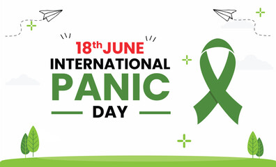 International Panic Day—June 18 | Mental Health Awareness in vector format 