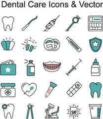 Dental Care Icons & Vector