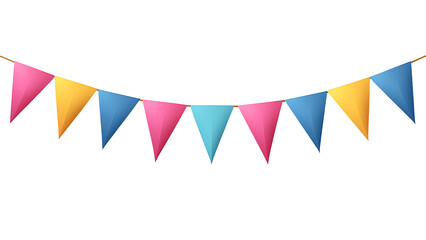 Fototapeta premium Simple and minimal nordic style bunting illustration