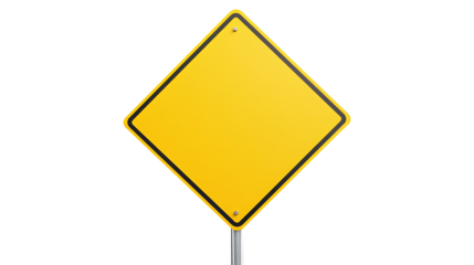 Caution ahead isolated on transparent background