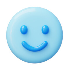 Blue smiley face with bright blue