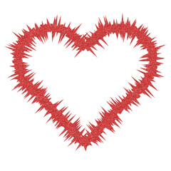 Spiked Red Heart Icon