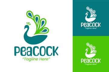 Minimalist Peacock Logo for Stylish Brand and Business Identity