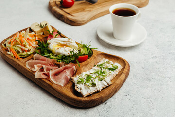 wooden hand-made snack serving tray