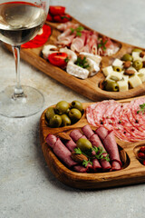 wooden hand-made snack serving tray