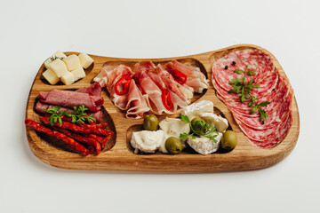 wooden hand-made snack serving tray