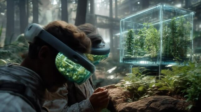 VR Forest Exploring Virtual Plants. (1)