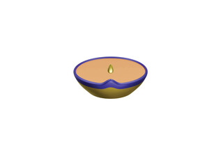 Holi lamp icon 3d illustration render