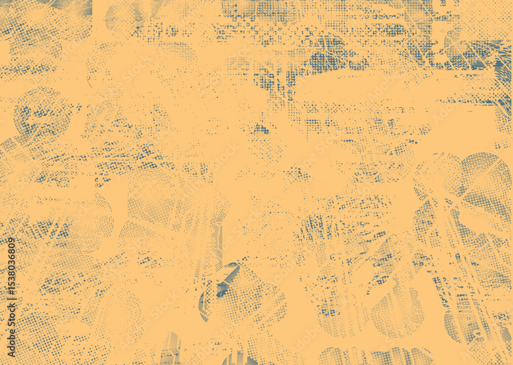 Poster Glitch distorted geometric shape . Noise destroyed logo . Trendy defect error shapes . Glitched frame .Grunge textured . Distressed effect .Vector shapes with a halftone dots screen print texture.
