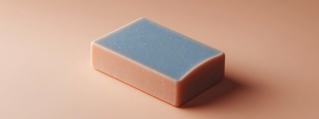 Luxurious Handcrafted Soap Bar Two Tone Design Spa Product Pastel Colors Minimalist Style
