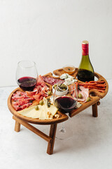 wooden hand-made snack serving tray