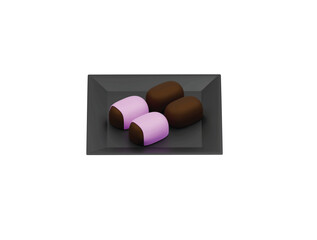 glutinous rice ball icon 3d illustration render