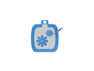 Fototapeta premium embroidery icon 3d illustration render