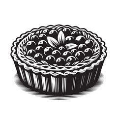 Black Quiche Silhouette Vector, High Quality Illustration on White Background