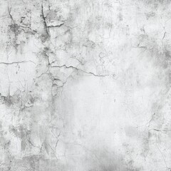 Obraz premium A grayscale image depicting a distressed concrete or plaster wall texture. Numerous cracks and crevices traverse the surface, showing signs of age and weathering