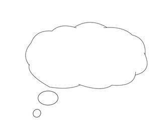 もくもくふきだしのイラスト