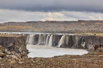 Dettifoss waterfall. Jokulsargljufur National Park. Iceland landmark