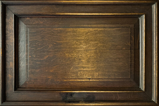 Vintage Elegance: Antique Wooden Frame with Rich Dark Finish and Visible Wood Grain