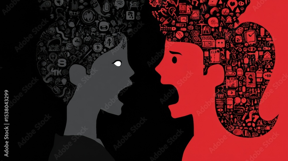 Poster Exploring the Difference Between Reacting and Responding in Communication With Visual Symbolism