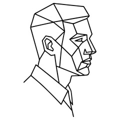 Cartoon vector illustration of a funny soccer ball character with a head design in a net on a white background