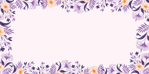 abstract flower background with lush botanical forms.floral wallpaper design for fabric banner and decorative card layout

