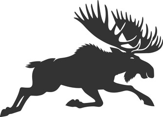 Moose forest animal vector illustration silhouette