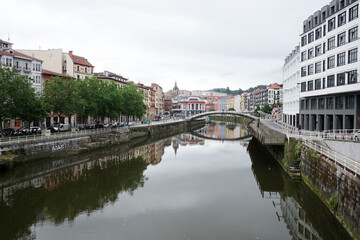 Urbanscape in the city of Bilbao, Spain