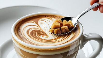 cup of coffee with sugar