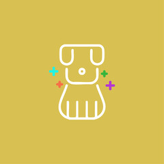 Cute Dog icon logo flat vector design