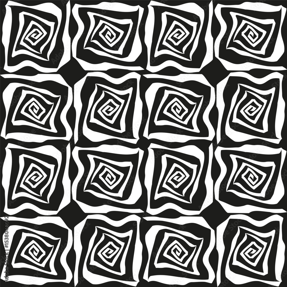 Aufkleber twisted square icon. repeating box pattern. geometric black figure. vector abstract form.