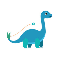 Naklejka premium dinosaur pull toy with jointed tail