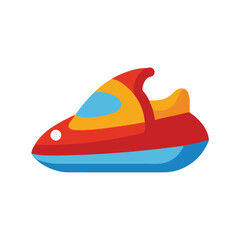 Naklejka premium toy boat on a white background