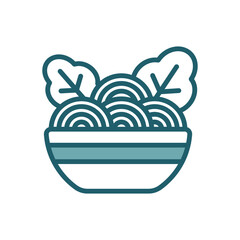 pasta plate icon vector design template simple and clean