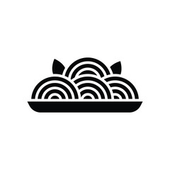 pasta plate icon vector design template simple and clean