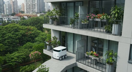Fototapeta premium Modern apartment building exterior