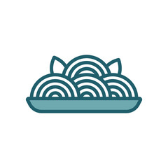 pasta plate icon vector design template simple and clean