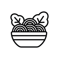 pasta plate icon vector design template simple and clean