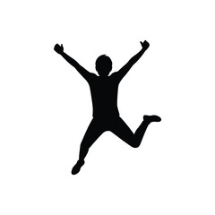 happy young man jumping