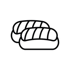 sushi icon vector design template simple and clean