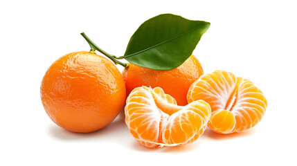 Fresh mandarins with green leaves present a bright and healthy choice for a vibrant citrus fruit still life arrangement.