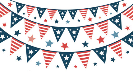 Obraz premium fourth of july flag isolated