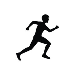 silhouette of a man running