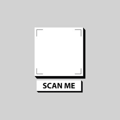 Plain Square QR Holder with Scan Text