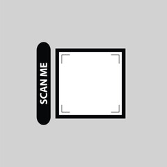 Fototapeta premium Narrow Vertical QR Frame with Side Text