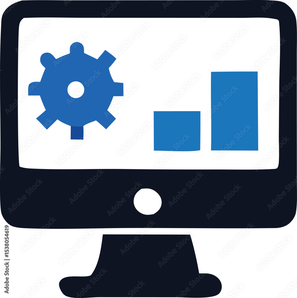 Aufkleber computer screen displaying performance metrics and system settings