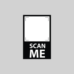 Fototapeta premium Bold Bottom Caption QR Frame