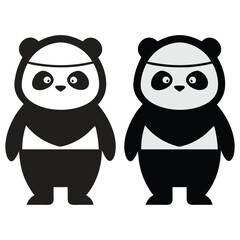 Fototapeta premium An Illustration of a Strong Ninja Panda Character